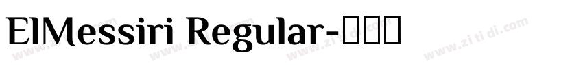 ElMessiri Regular字体转换
